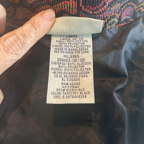 NWOT White Stag Jacket Tapestry Red Multi Floral SZL - Picture 11 of 11